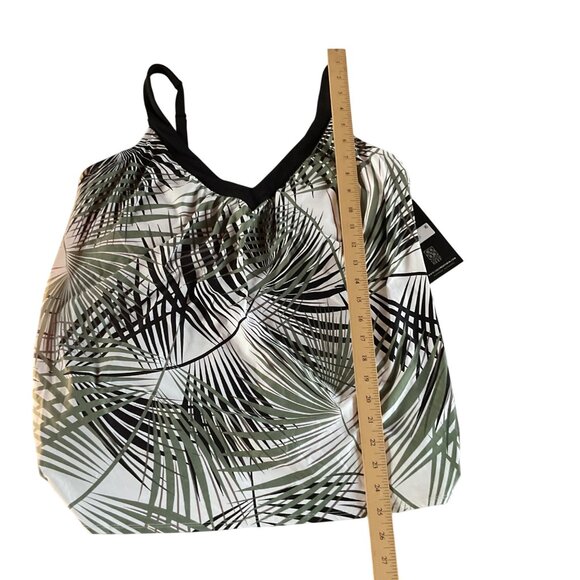 NWT Coco Reef PerfectionFit Tropical Palm Print Tankini Top Adjustable Strap 38E - Picture 4 of 12